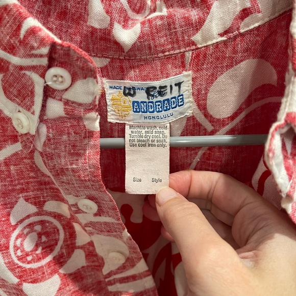 Men’s Vintage Andrade Hawaiian Polo Shirt, Size Large. - Picture 2 of 15